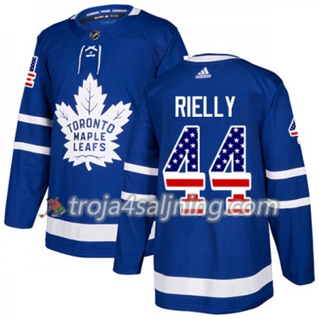Toronto Maple Leafs tröja Morgan Rielly 44 Adidas 2017-2018 Blå USA Flag Fashion Authentic - NHL Tröjor Herr
